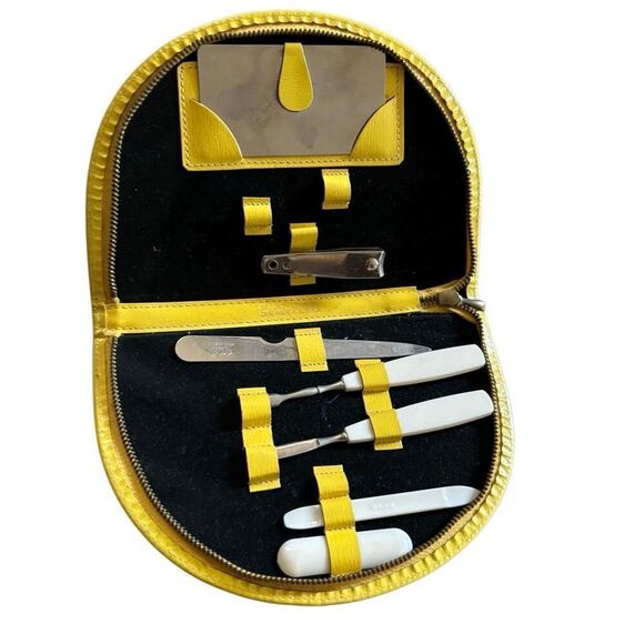 Vintage Leather Case Manicure Kit Made In Austria *Read* - Picture 5 of 9